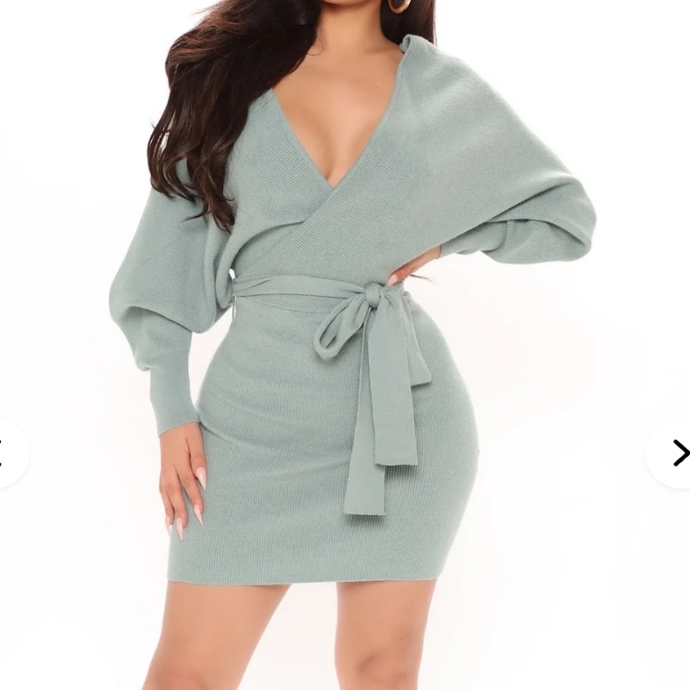 Fashion Nova Sage Mini Dress